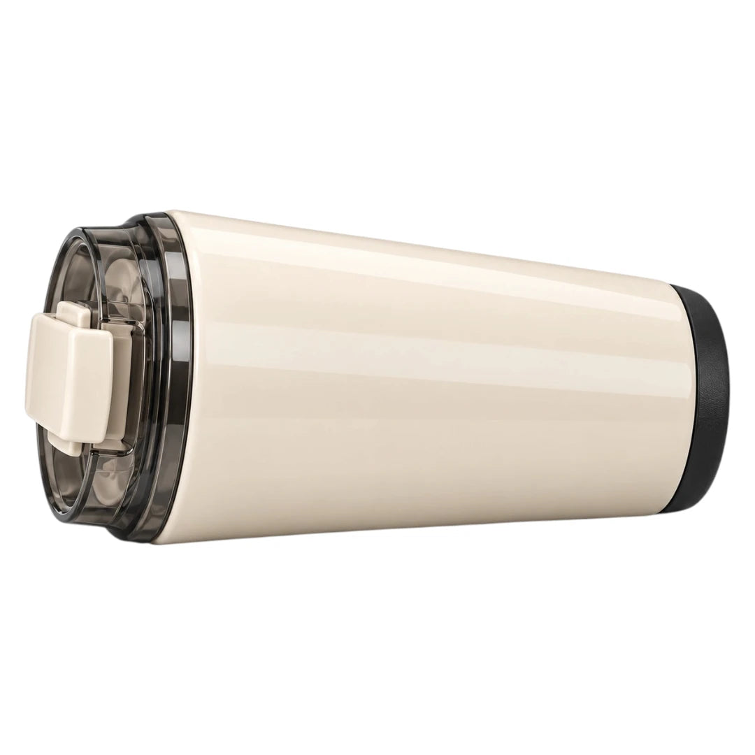 Zulp Cream Coffee Tumbler with Flip-Top Lid